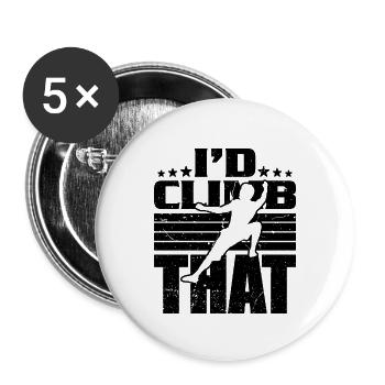 I'd Climb That Indoor Climbing Bouldering Climber - Buttons groß 56 mm (5er Pack) - Weiß - Vorne
