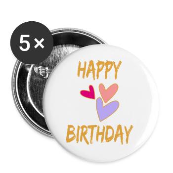 18. 18 JAHRE ALT. 18-JÄHRIGES JUBILÄUM. GEBURTSTAG 18 JAHRE. - Buttons groß 56 mm (5er Pack) - Weiß - Vorne