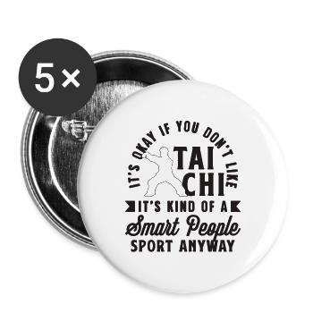 It's Okay If You Don't Meditation Tai Chi Lover - Buttons large 2.2''/56 mm (5-pack) - white - Front