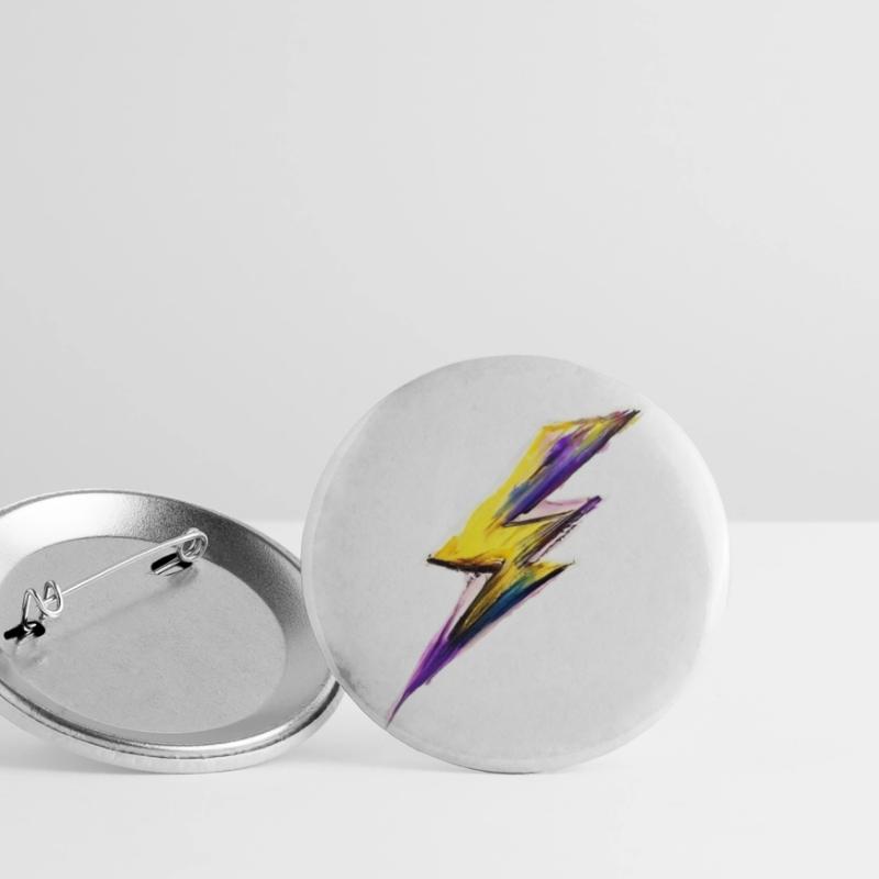 Éclair Flash Stylisé Lot de 5 grands badges (56 mm)