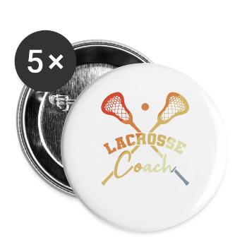 Lacrosse Trainer - Buttons large 2.2''/56 mm (5-pack) - white - Front