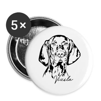 Vizsla Portrait Hunting Dog Dogs Wilsigns - Buttons large 2.2''/56 mm (5-pack) - white - Front