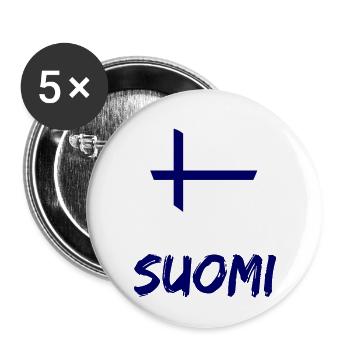 finland suomi - Buttons groß 56 mm (5er Pack) - Weiß - Vorne