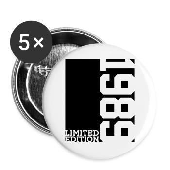 ÉDITION LIMITÉE 37E ANNIVERSAIRE 1989 - Lot de 5 grands badges (56 mm) - blanc - Devant