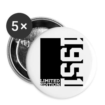 LIMITED EDITION 1951 75TH BIRTHDAY - Buttons large 2.2''/56 mm (5-pack) - white - Front