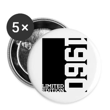 LIMITED EDITION 1960 66TH BIRTHDAY - Buttons large 2.2''/56 mm (5-pack) - white - Front