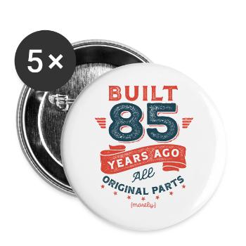 Build 85 Years Ago, All Original Parts (mostly). - Buttons groß 56 mm (5er Pack) - Weiß - Vorne