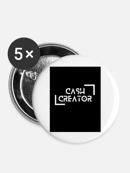 CashCreator - Buttons groß 56 mm (5er Pack) - Weiß