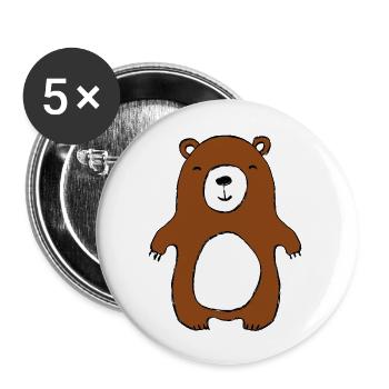 Bear - Buttons large 2.2''/56 mm (5-pack) - white - Front