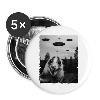 Possum Alien Invasion Uap Weirdcore - Buttons large 2.2''/56 mm (5-pack) - white - Front