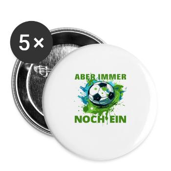 19 Geburtstag Fußballspieler Fußballer Spruch - Buttons groß 56 mm (5er Pack) - Weiß - Vorne