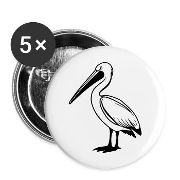 Pelican - Buttons large 2.2''/56 mm (5-pack) - white - Front