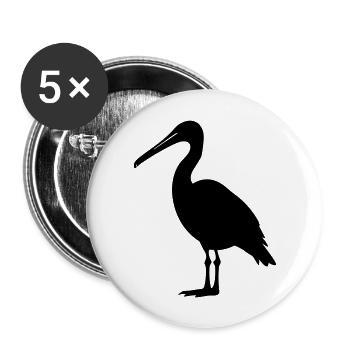 Pelican - Buttons large 2.2''/56 mm (5-pack) - white - Front