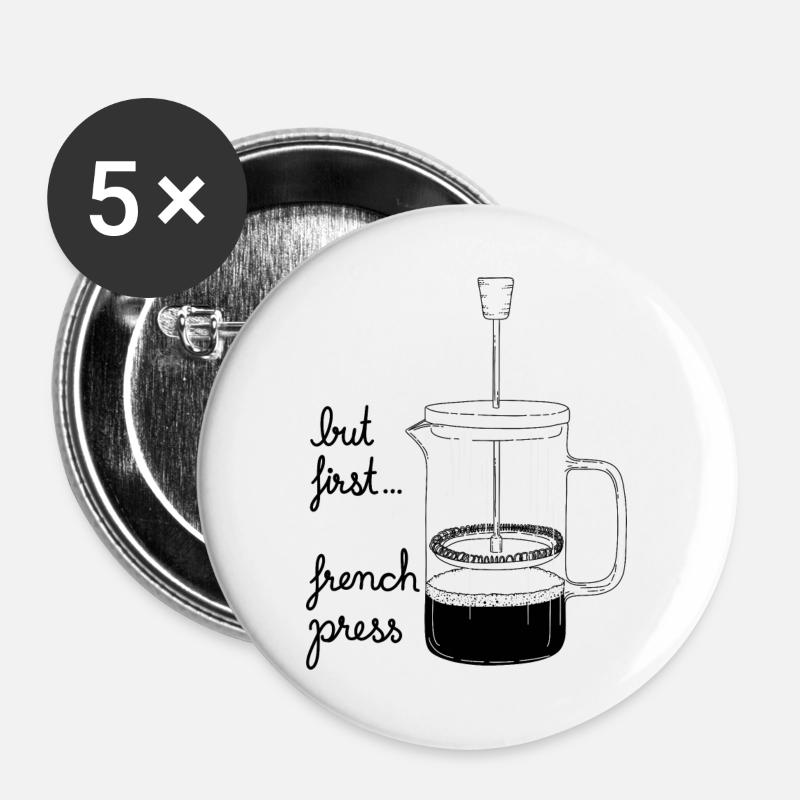 But first... French Press - Buttons large 2.2''/56 mm (5-pack) - white
