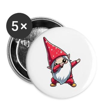 Dabbing Imp Kawaii Santa - Buttons large 2.2''/56 mm (5-pack) - white - Front