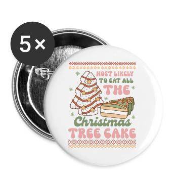 Ugly Christmas Sweater - Buttons large 2.2''/56 mm (5-pack) - white - Front