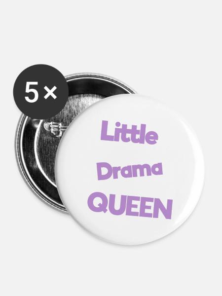 babysprüche - Buttons groß 56 mm (5er Pack) - Weiß