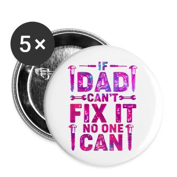 Opa, Oma, Opa, Oma, Papa, Mama, - Buttons groß 56 mm (5er Pack) - Weiß - Vorne