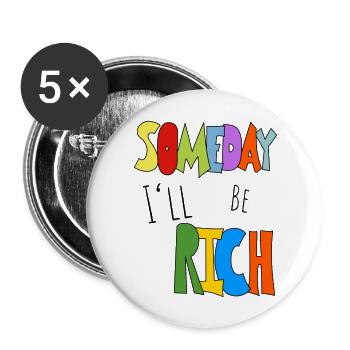 Rich - Buttons groß 56 mm (5er Pack) - Weiß - Vorne