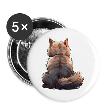 Geräuschvoll - Buttons groß 56 mm (5er Pack) - Weiß - Vorne