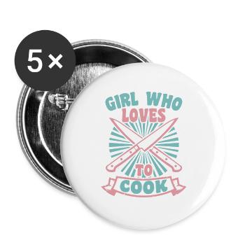 Cook - Buttons large 2.2''/56 mm (5-pack) - white - Front