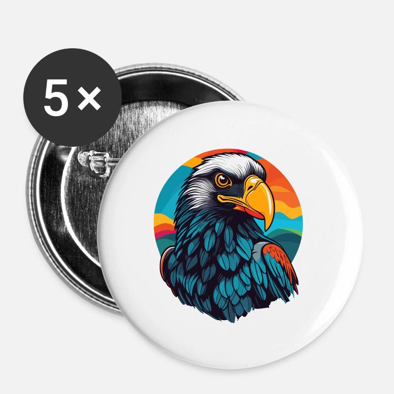 Vulture - Buttons large 2.2''/56 mm (5-pack) - white