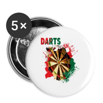 Darts Dartboard Dart Dart King 180 Bullseye - Buttons large 2.2''/56 mm (5-pack) - white - Front