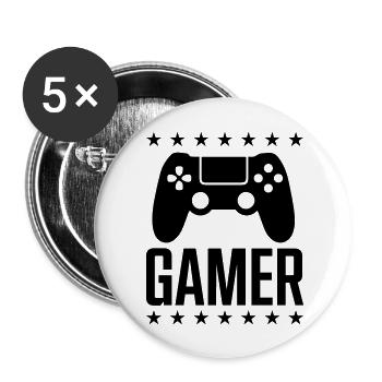 gamer spiel controller - Buttons groß 56 mm (5er Pack) - Weiß - Vorne