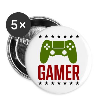 gamer spiel controller - Buttons groß 56 mm (5er Pack) - Weiß - Vorne
