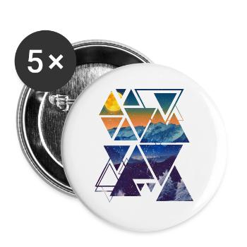 Nature - Buttons large 2.2''/56 mm (5-pack) - white - Front