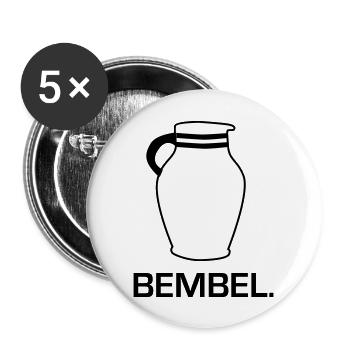 Bembel Design #Frankfurt am Meer #069 #FFM - Buttons groß 56 mm (5er Pack) - Weiß - Vorne