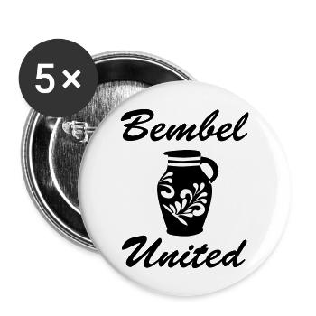 Bembel united - L’original de Francfort-#FFM - Lot de 5 grands badges (56 mm) - blanc - Devant