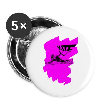 Pink Kite - Buttons large 2.2''/56 mm (5-pack) - white - Front
