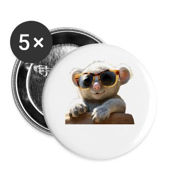 Koala Australia Koalas Koala Bear Cute Koala Bear - Buttons large 2.2''/56 mm (5-pack) - white - Front