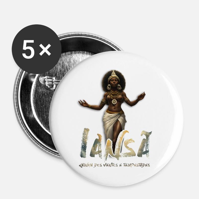 Iansã - Buttons large 2.2''/56 mm (5-pack) - white