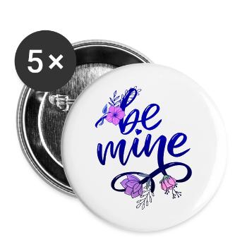 Beautiful female paint art Face colorful woman - Buttons large 2.2''/56 mm (5-pack) - white - Front