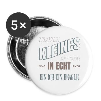 Grand Danois Chihuahua patte citation animal de compagnie humour disant - Lot de 5 grands badges (56 mm) - blanc - Devant