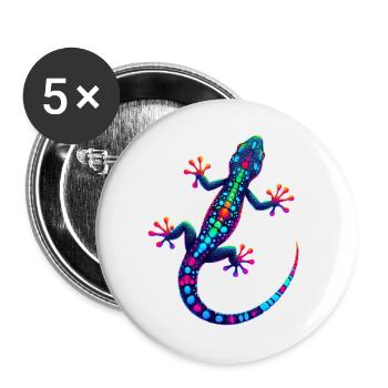 Gecko - Buttons large 2.2''/56 mm (5-pack) - white - Front