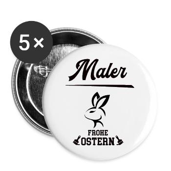 Maler Ostern Geschenk Malerei Meister Azubi Chef - Buttons groß 56 mm (5er Pack) - Weiß - Vorne