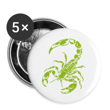 Scorpion - Buttons large 2.2''/56 mm (5-pack) - white - Front