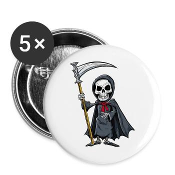 the little death in person- Grim Reaper - Buttons large 2.2''/56 mm (5-pack) - white - Front