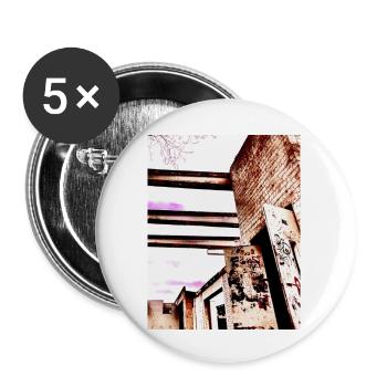 Duisburg Industrieruinen - Buttons groß 56 mm (5er Pack) - Weiß - Vorne