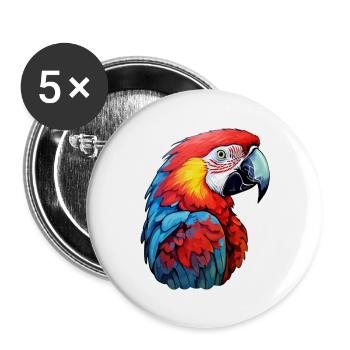 Parrot - Buttons large 2.2''/56 mm (5-pack) - white - Front