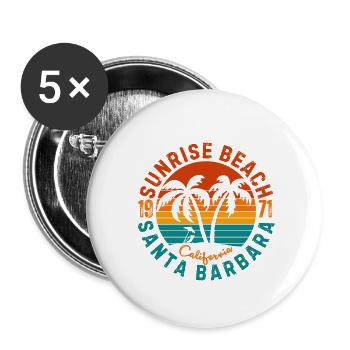 Sunrise beach california - Buttons large 2.2''/56 mm (5-pack) - white - Front