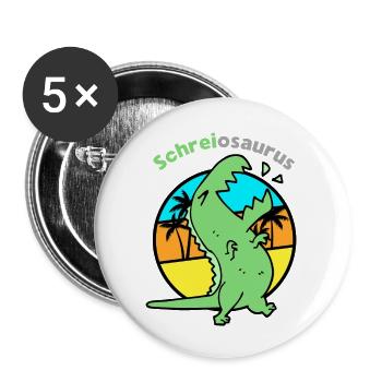 Dinosaur Baby Dino - Buttons large 2.2''/56 mm (5-pack) - white - Front