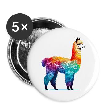 Alpaca - Buttons large 2.2''/56 mm (5-pack) - white - Front