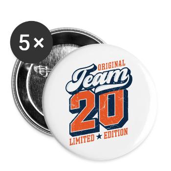 Original Team 20 - Limited Edition - Buttons large 2.2''/56 mm (5-pack) - white - Front
