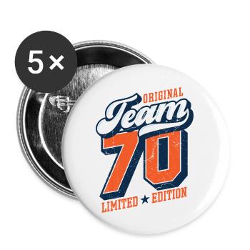 Original Team 70 - Limited Edition - Buttons large 2.2''/56 mm (5-pack) - white - Front