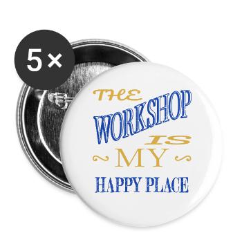 construction carpenter carpenter girl tshirts - Buttons groß 56 mm (5er Pack) - Weiß - Vorne