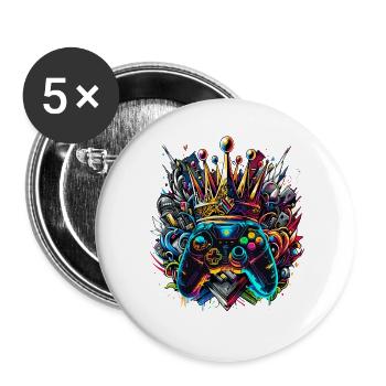 Royal Graffiti Gaming Controller - Buttons large 2.2''/56 mm (5-pack) - white - Front